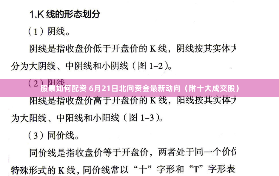 股票如何配资 6月21日北向资金最新动向（附十大成交股）